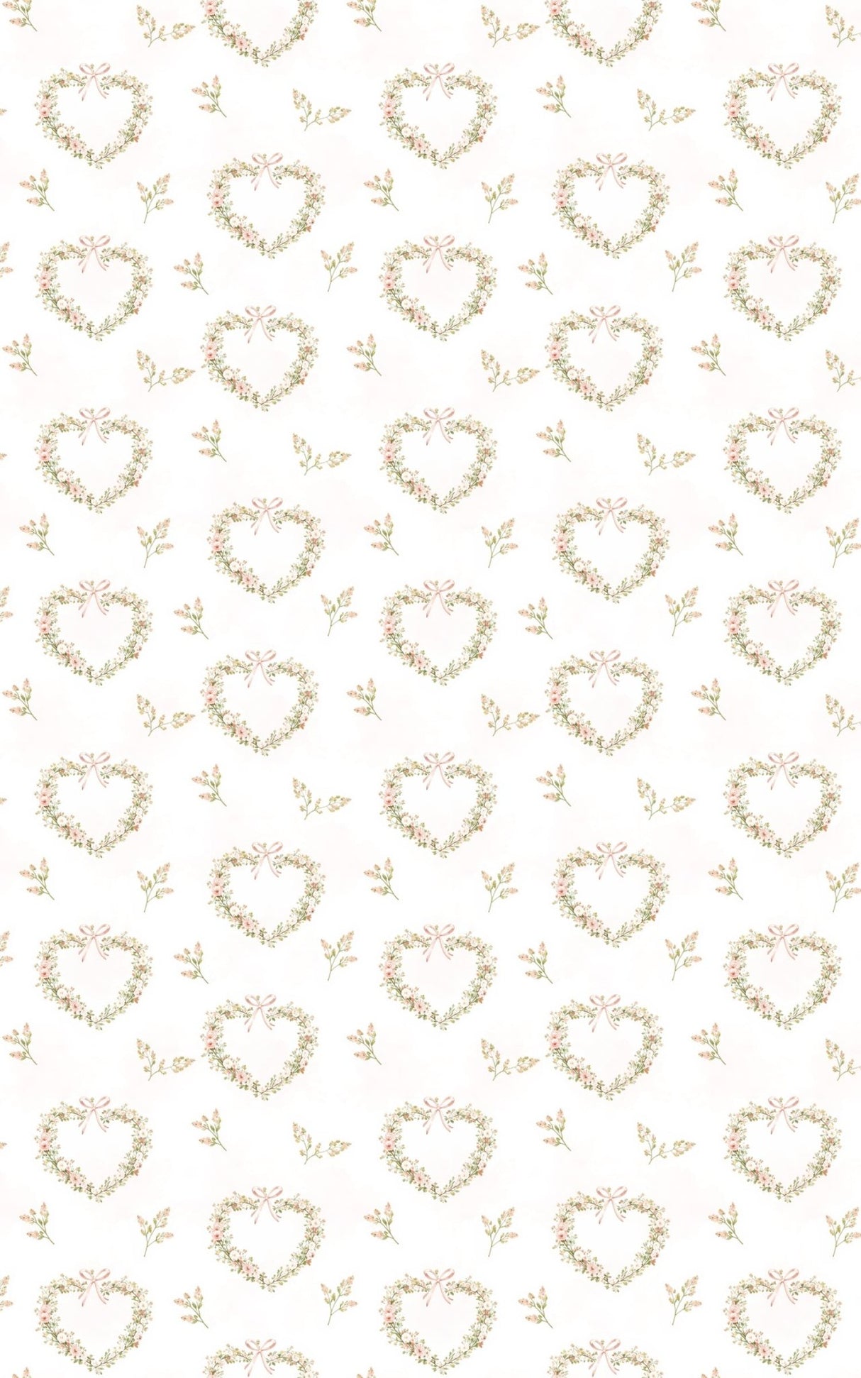 Floral Frame Hearts - London Penny Gift Wrap