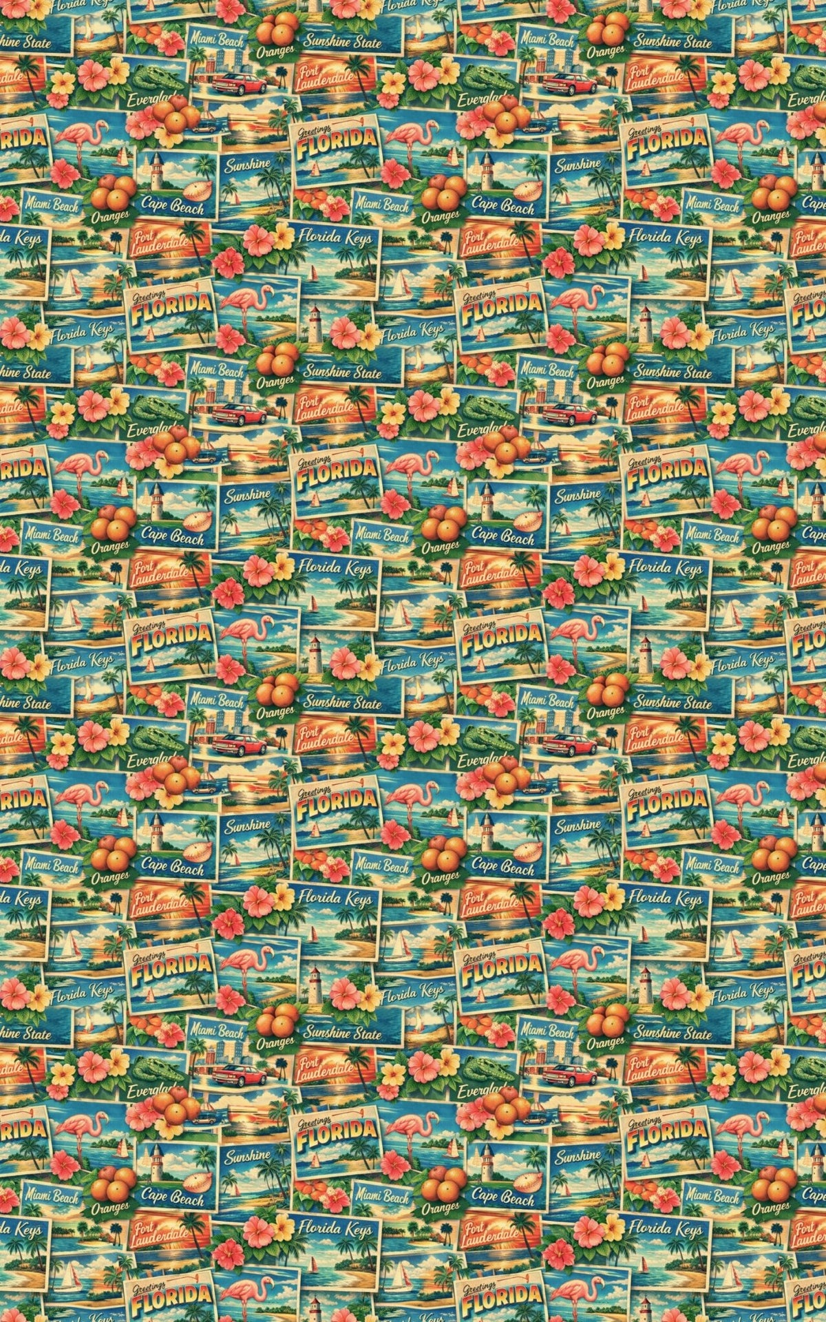 Florida Postcard Memories - London Penny Gift Wrap