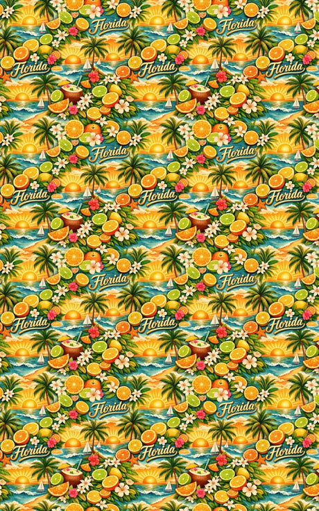 Florida Tropical Bloom - London Penny Gift Wrap
