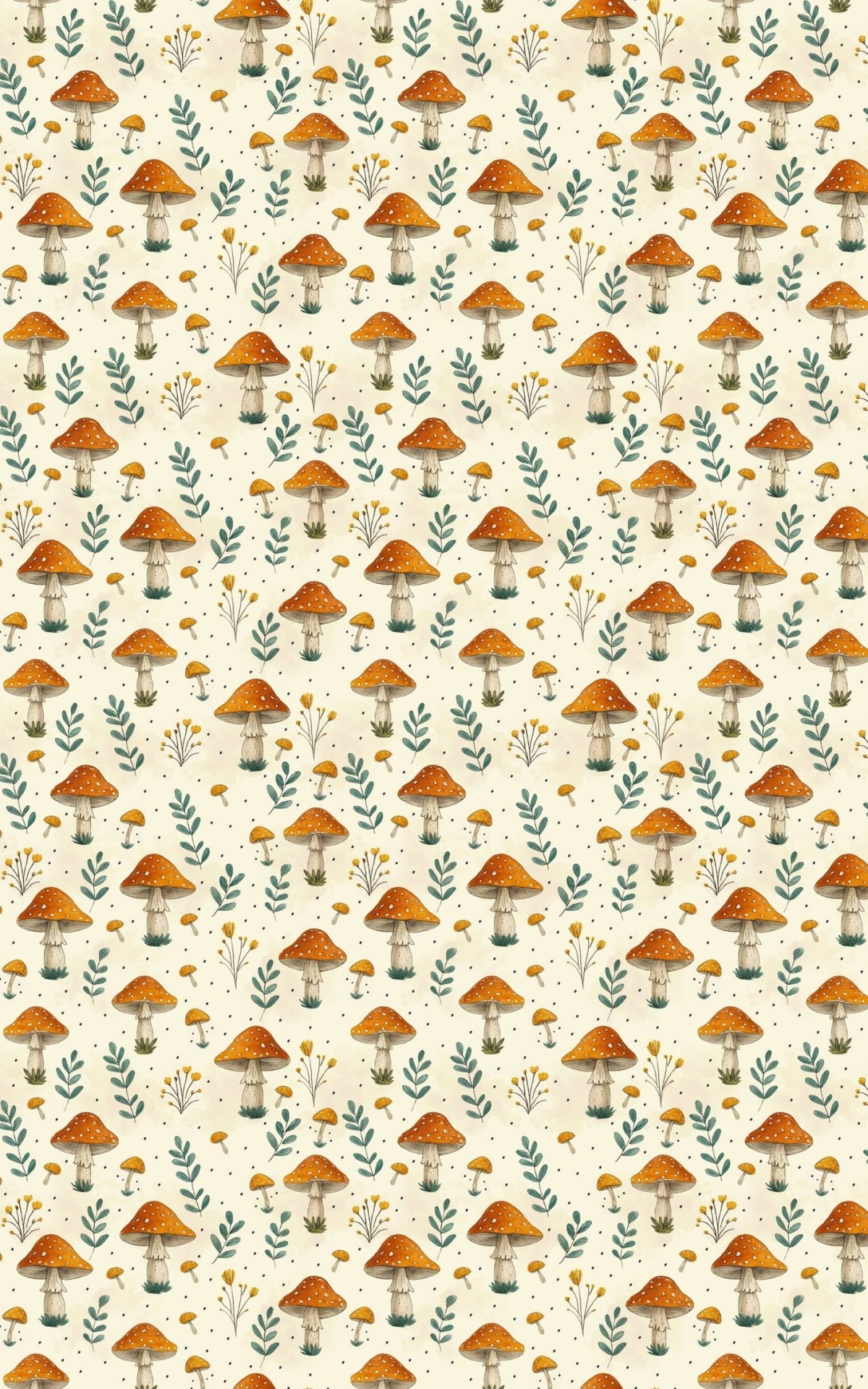 Forest Floor Mushrooms - London Penny Gift Wrap