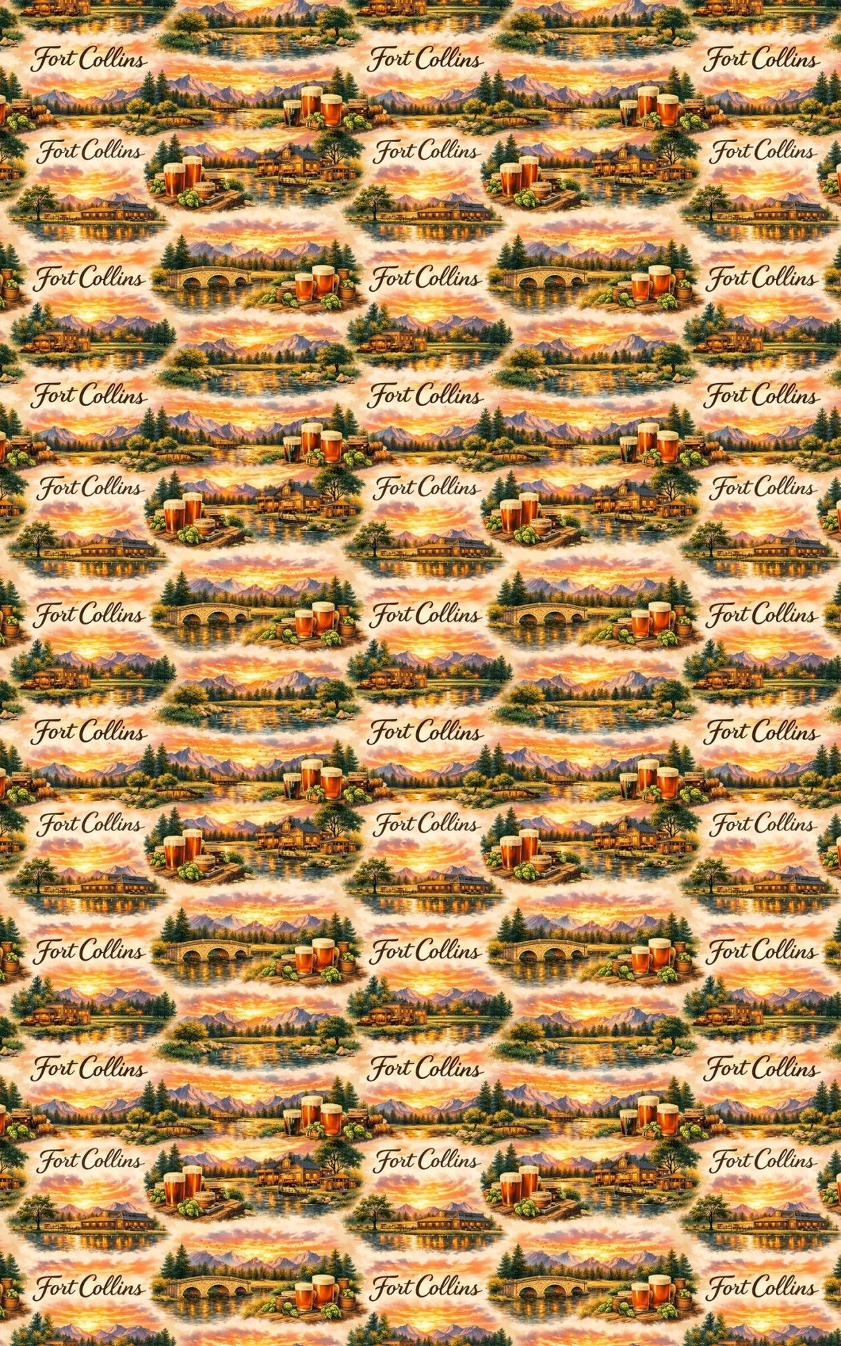 Fort Collins Foothill Glow - London Penny Gift Wrap