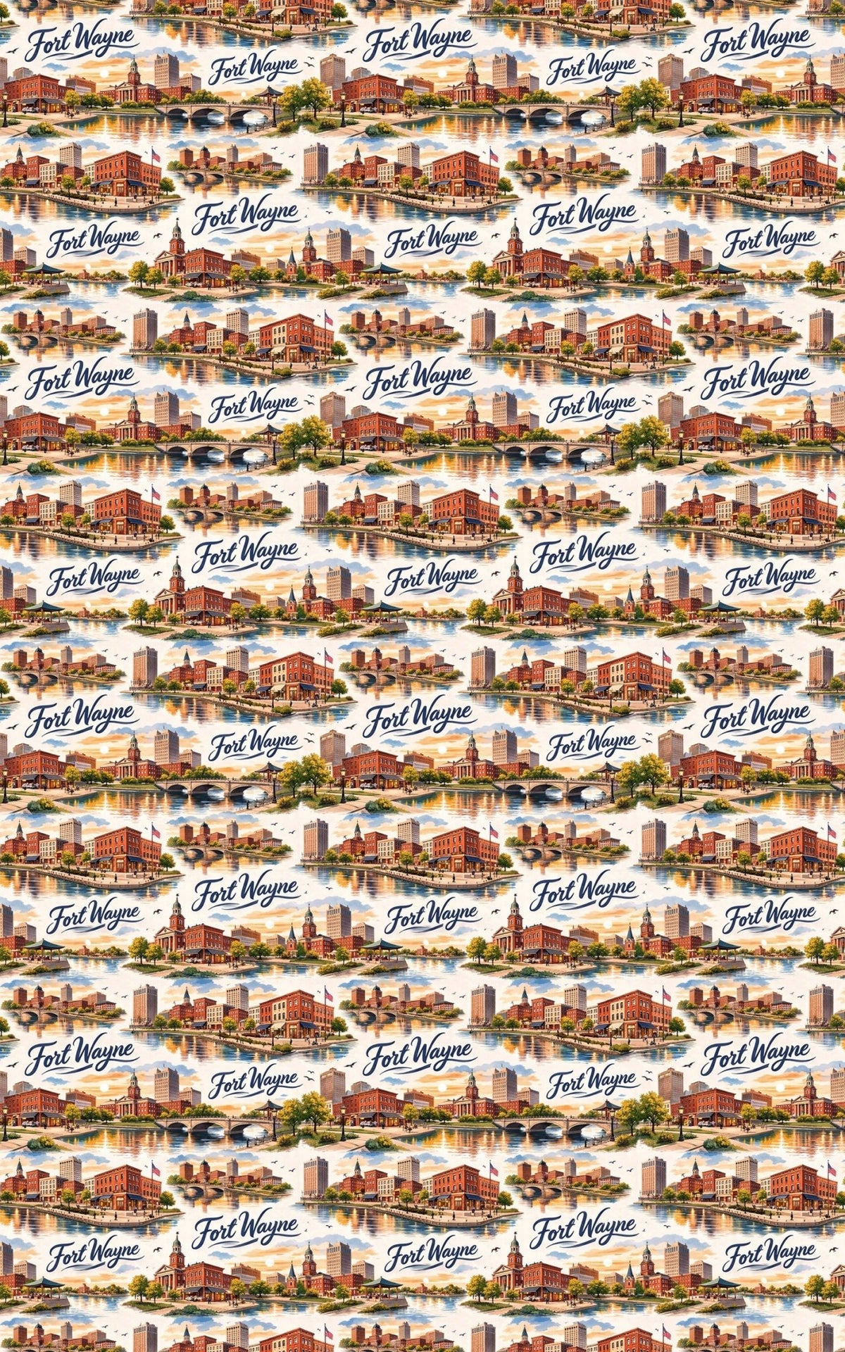 Fort Wayne River Heritage - London Penny Gift Wrap