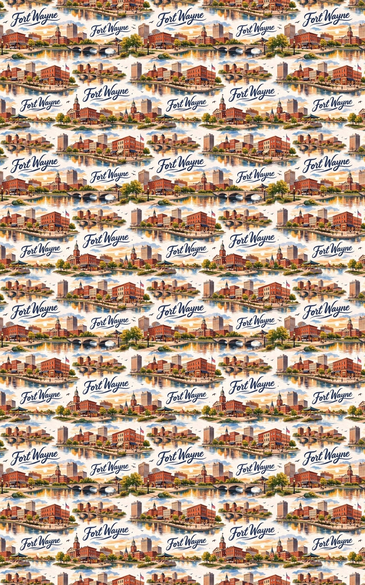 Fort Wayne River Heritage - London Penny Gift Wrap