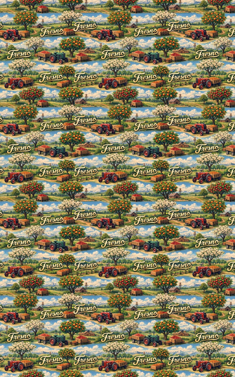 Fresno Farm & Fruit Flashback - London Penny Gift Wrap