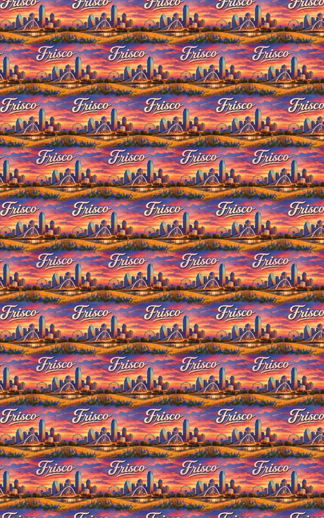 Frisco Star State Nights - London Penny Gift Wrap