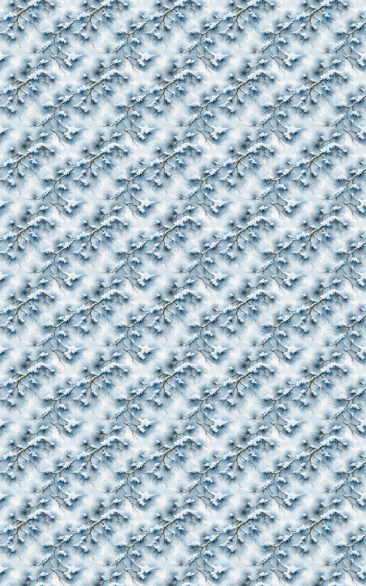 Frosted Pine Branches - London Penny Gift Wrap
