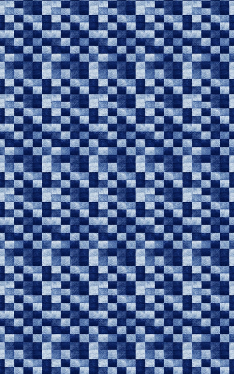Indigo Grid - London Penny Gift Wrap
