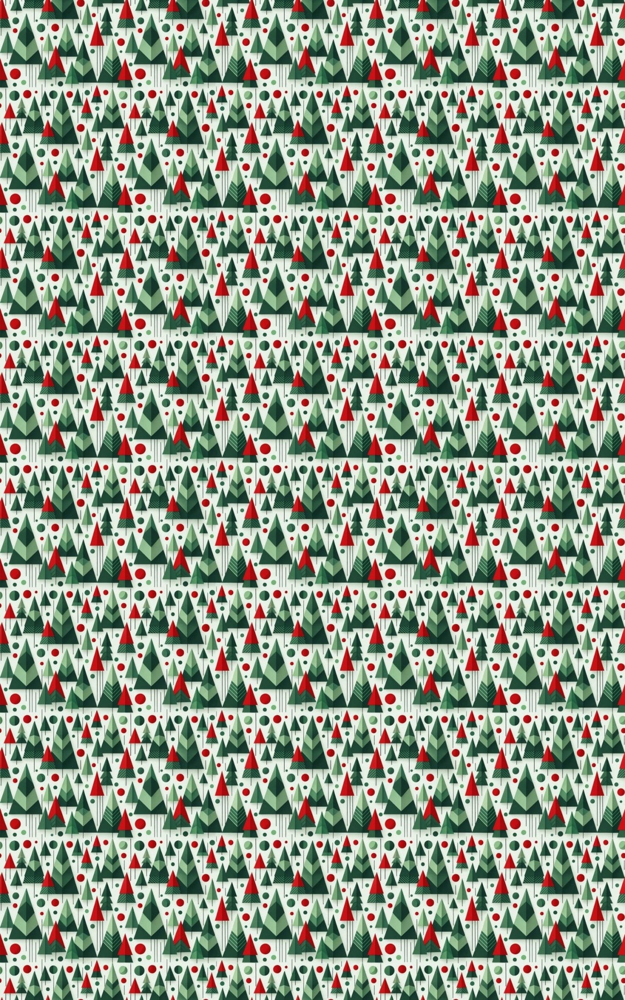 Geometric Tree Forest - London Penny Gift Wrap