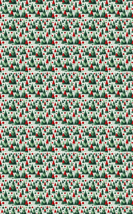 Geometric Tree Forest - London Penny Gift Wrap