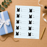 German Shepherd Pawprint Wishes Gift Tag Sticker Sheet