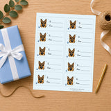 German Shepherd Pawprint Wishes Gift Tag Sticker Sheet