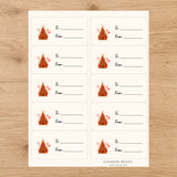 Gingerbread Wonderland Gift Tag Sticker Sheet