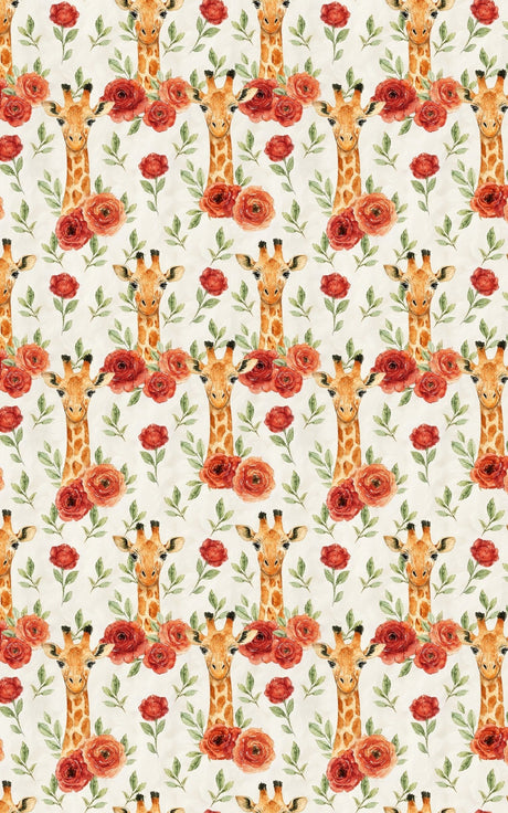 Giraffe Garden Whimsy - London Penny Gift Wrap