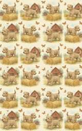 Playful Terrier Companions - London Penny Gift Wrap