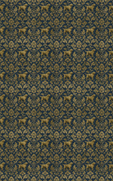 Golden Retriever Gilded Damask - London Penny Gift Wrap