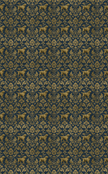 Golden Retriever Gilded Damask