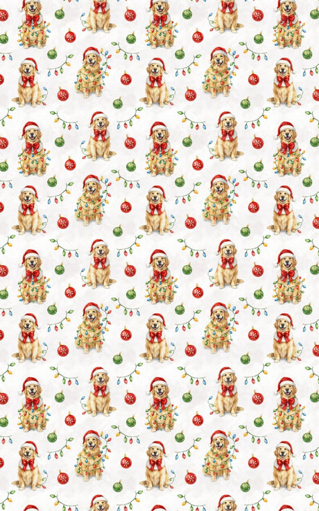Twinkling Golden Pup - London Penny Gift Wrap