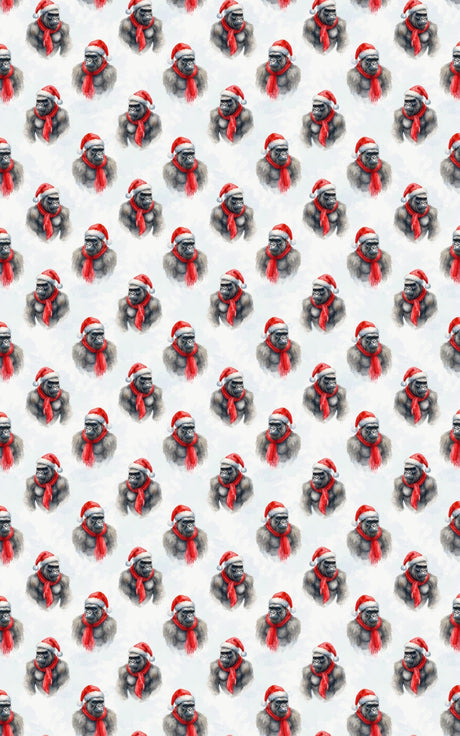 Winter Warmth Gorilla - London Penny Gift Wrap