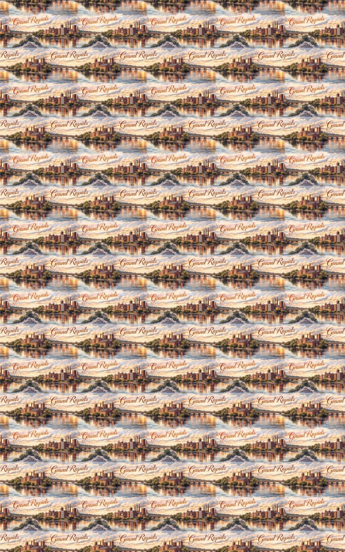 Grand Rapids Craft & River - London Penny Gift Wrap