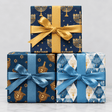 Hanukkah Inspired Gift Wrap Bundle - 3 Roll Set - London Penny Gift Wrap