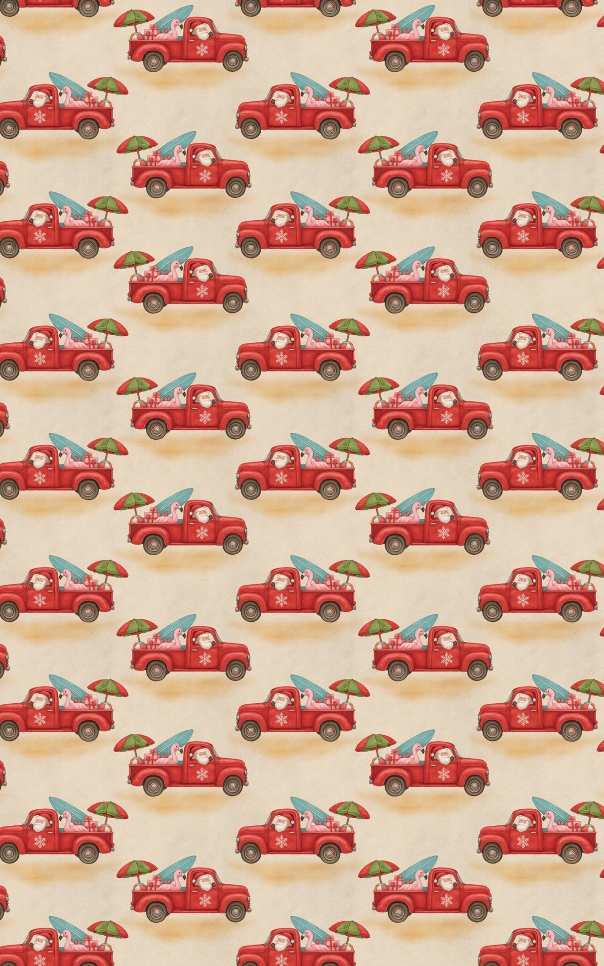 Sun, Surf & Santa - London Penny Gift Wrap
