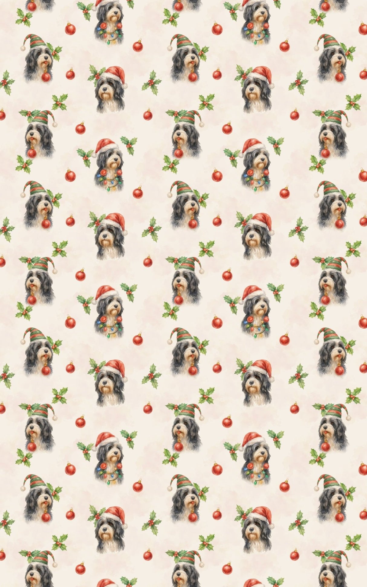 Holly Jolly Beard - London Penny Gift Wrap
