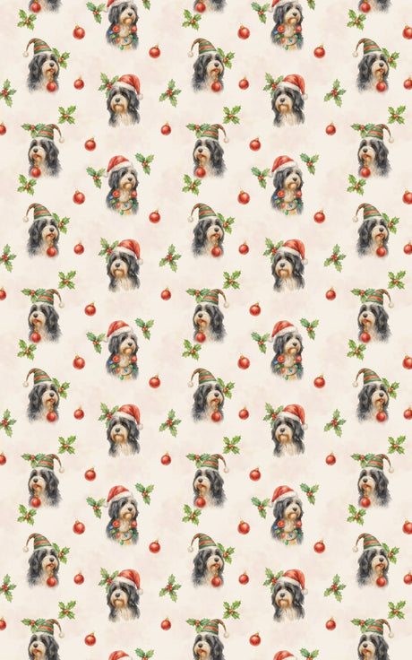 Holly Jolly Beard - London Penny Gift Wrap