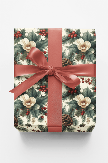 LIMITED TIME | Heritage Winter Botanicals Wrapping Paper - London Penny Gift Wrap