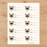 Himalayan Purrfectly Yours Gift Tag Sticker Sheet