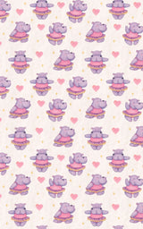 Hippo Pirouettec - London Penny Gift Wrap