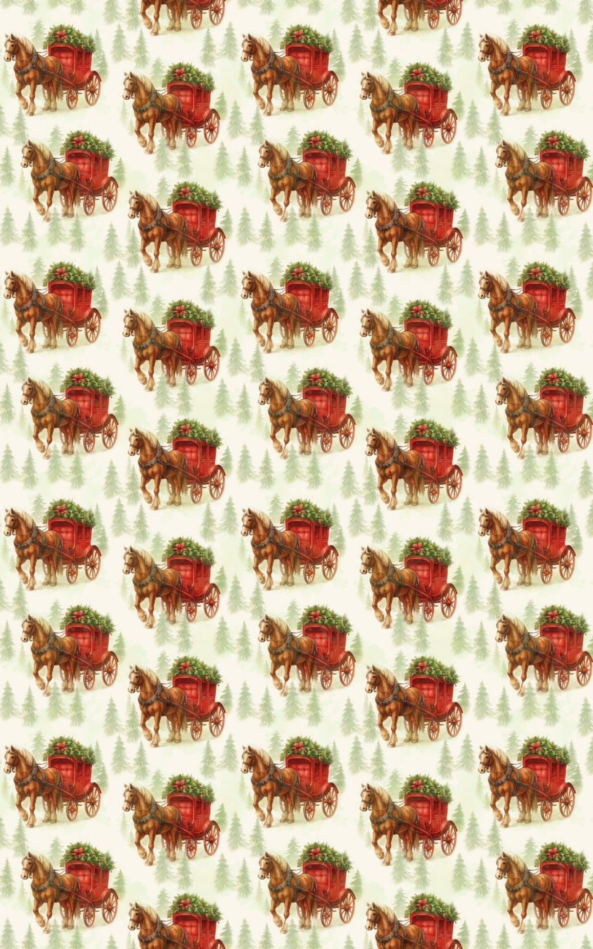 Holiday Carriage - London Penny Gift Wrap
