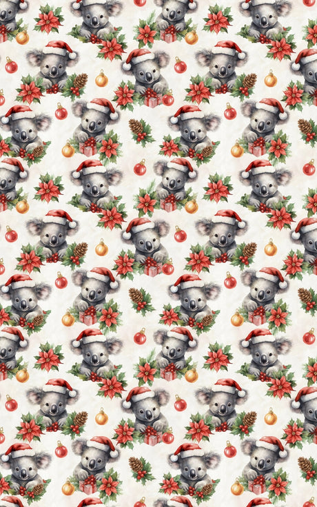 Holly Jolly Koalas - London Penny Gift Wrap