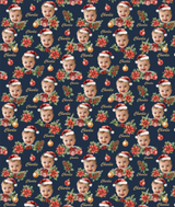 Personalized Holly Hats Wrapping Paper | Custom Gift Wrap
