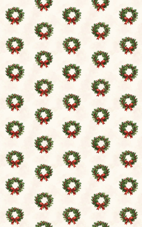 Holly Wreath Garland - London Penny Gift Wrap