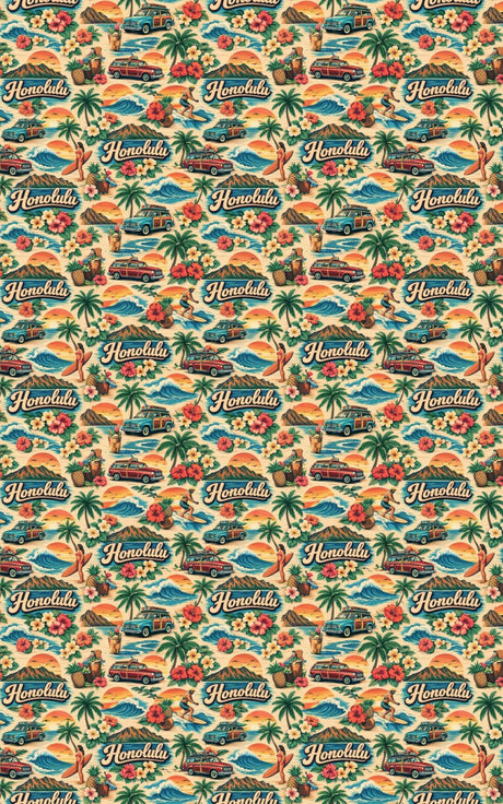 Honolulu Island Heritage - London Penny Gift Wrap