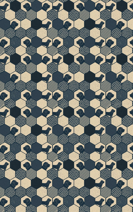 Hound Hexagon Geometry - London Penny Gift Wrap
