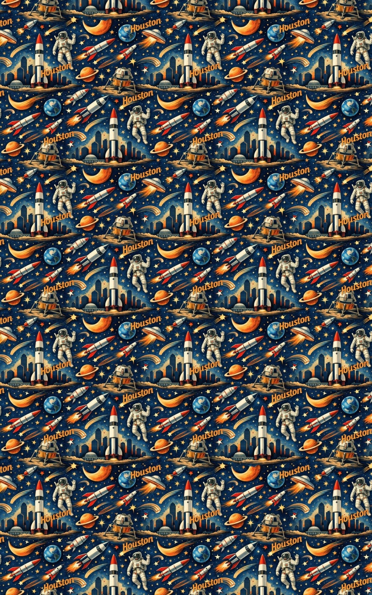 Houston Space City Vibes - London Penny Gift Wrap