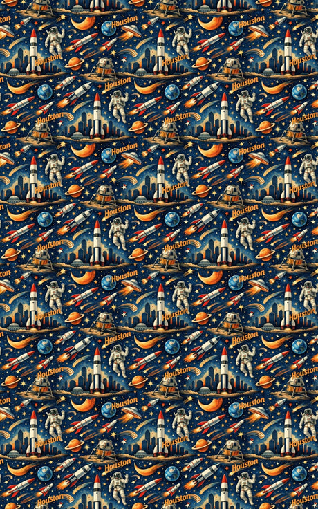 Houston Space City Vibes - London Penny Gift Wrap
