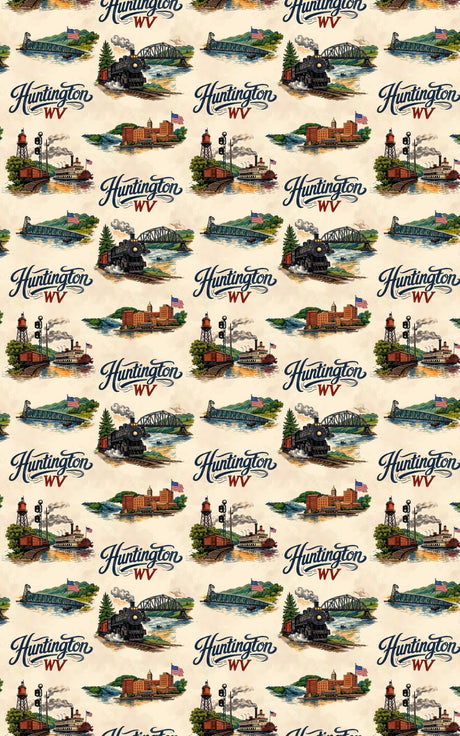 Huntington WV River Heritage - London Penny Gift Wrap