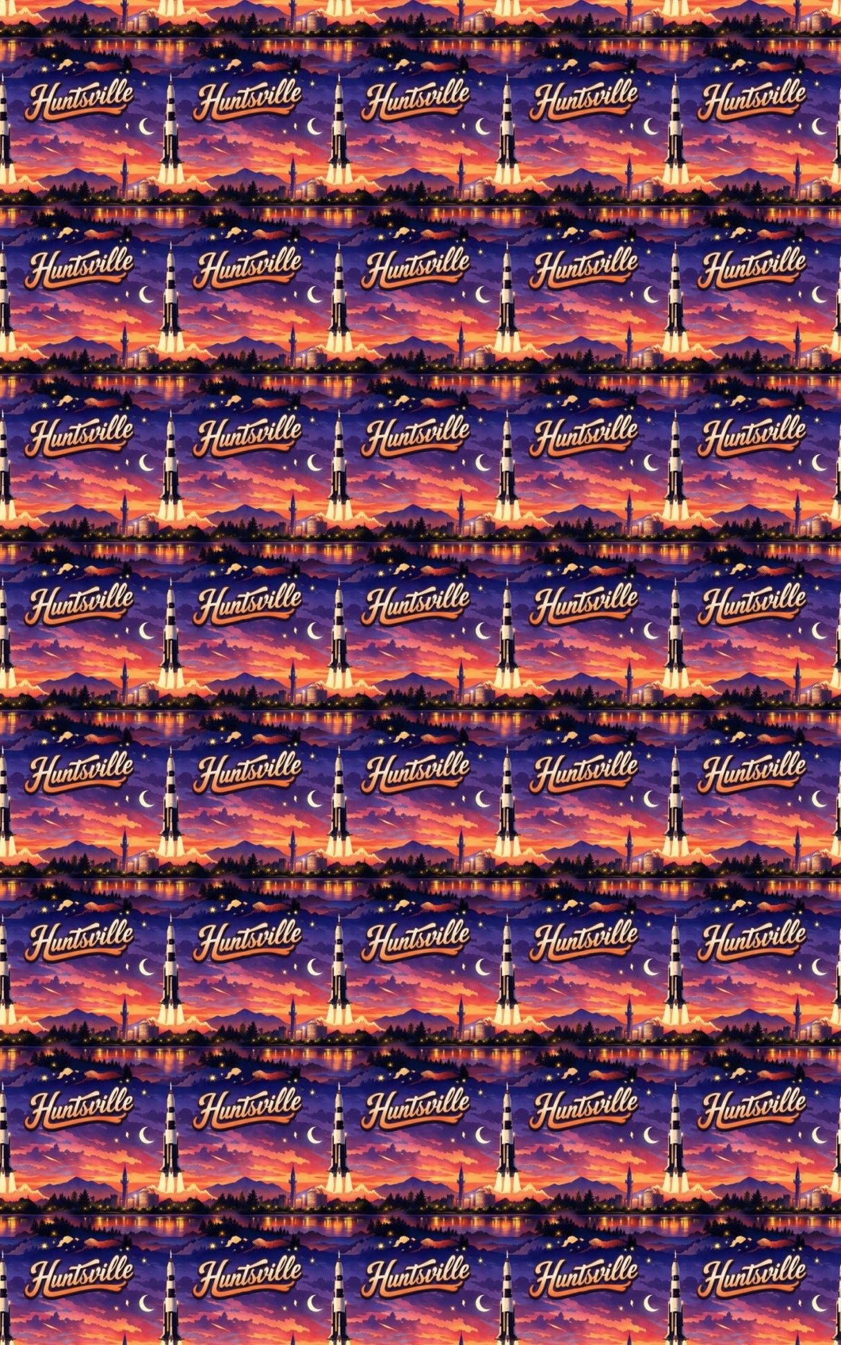 Huntsville Rocket City Nights - London Penny Gift Wrap