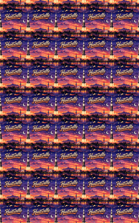 Huntsville Rocket City Nights - London Penny Gift Wrap