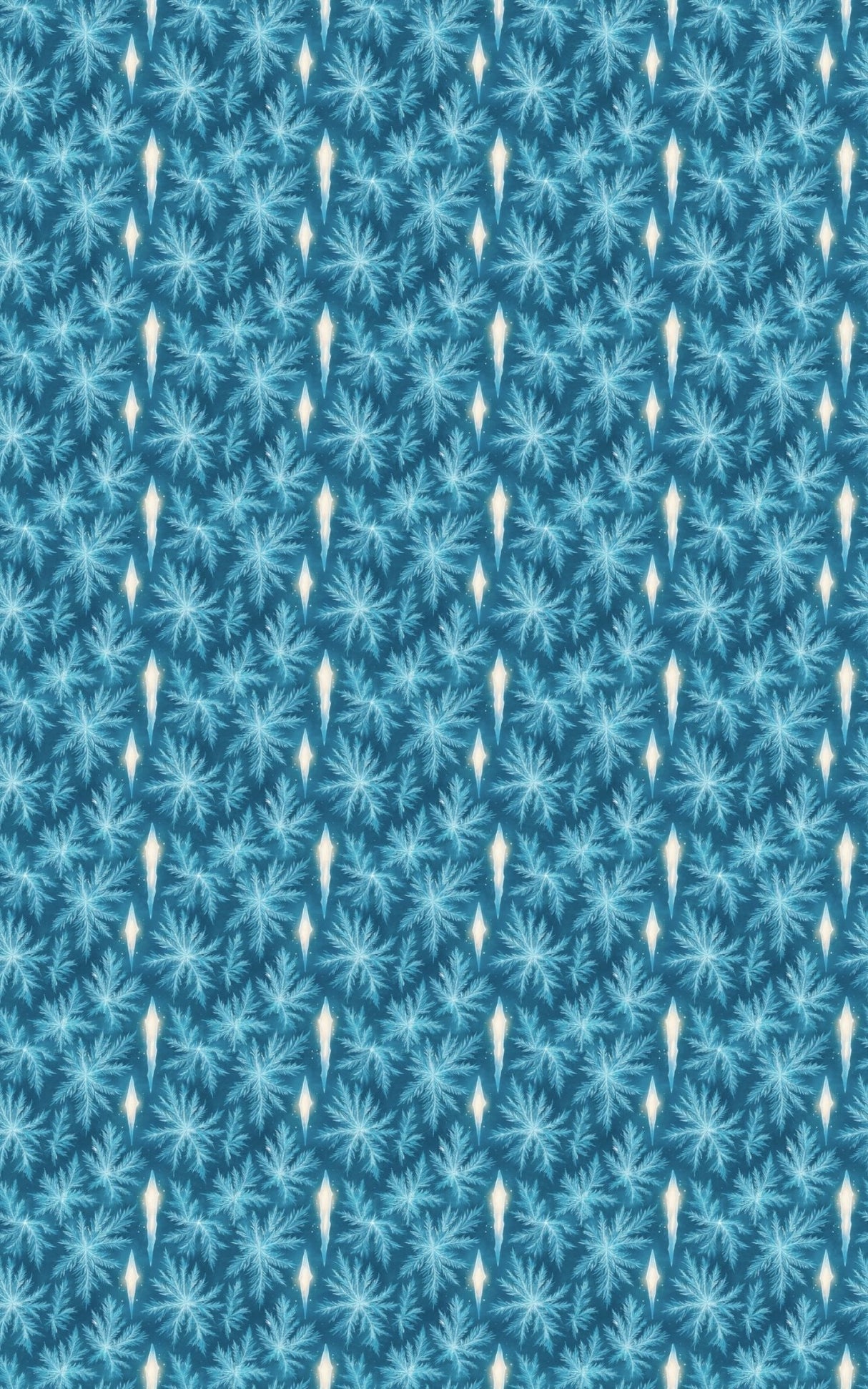 Blue Frost Bloom - London Penny Gift Wrap