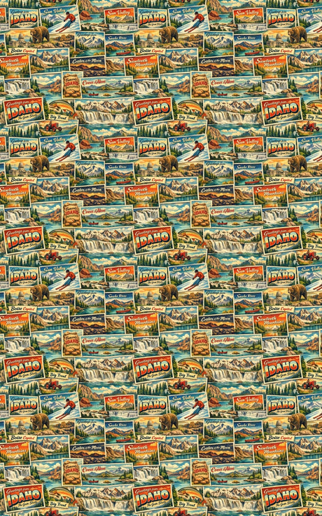 Idaho Postcard Memories - London Penny Gift Wrap