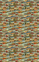 Illinois Postcard Memories - London Penny Gift Wrap