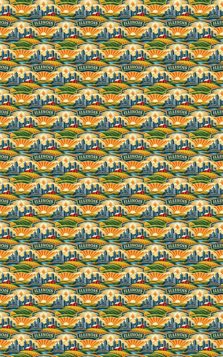 Illinois Prairie Modern - London Penny Gift Wrap