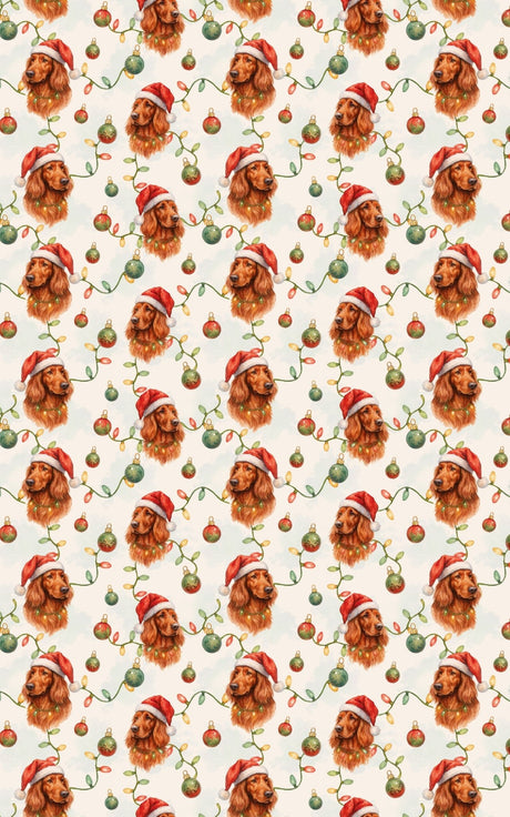 Santa Setter Sparkle - London Penny Gift Wrap
