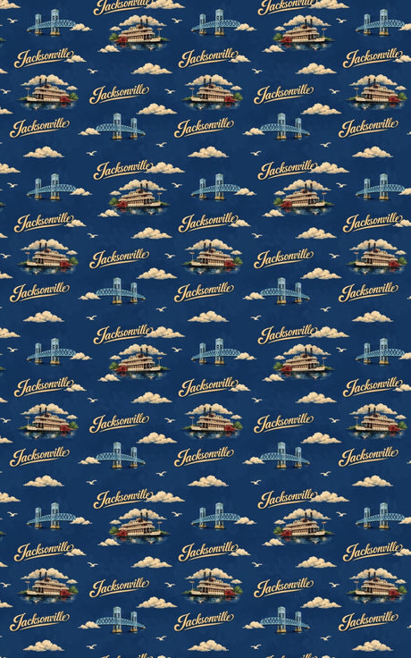Jacksonville Riverside Memories - London Penny Gift Wrap
