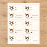 Japanese Bobtail Purrfectly Yours Gift Tag Sticker Sheet