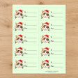 Japanese Bobtail Santa Paws Gift Tag Sticker Sheet - London Penny Gift Wrap