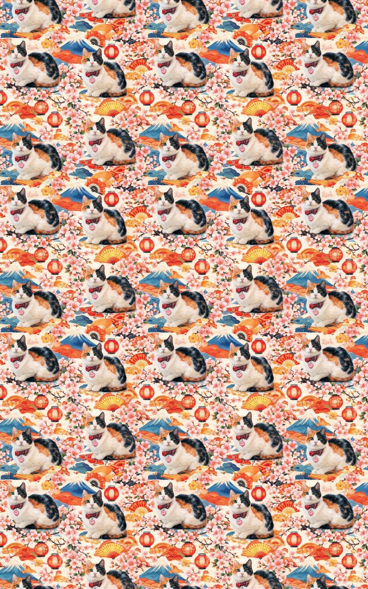 Japanese Bobtail Blossoms - London Penny Gift Wrap
